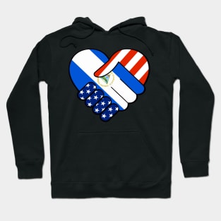 Nicaragua Flag Spanish Teacher Hispanic Latino Flag USA Flag Handshake Hoodie